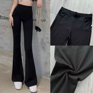 Quần dài bigsize nữ ống loe có túi trước chất umi hàn hách dáng thời thượng cá tính cho nàng chuppy 68-95kg QOL