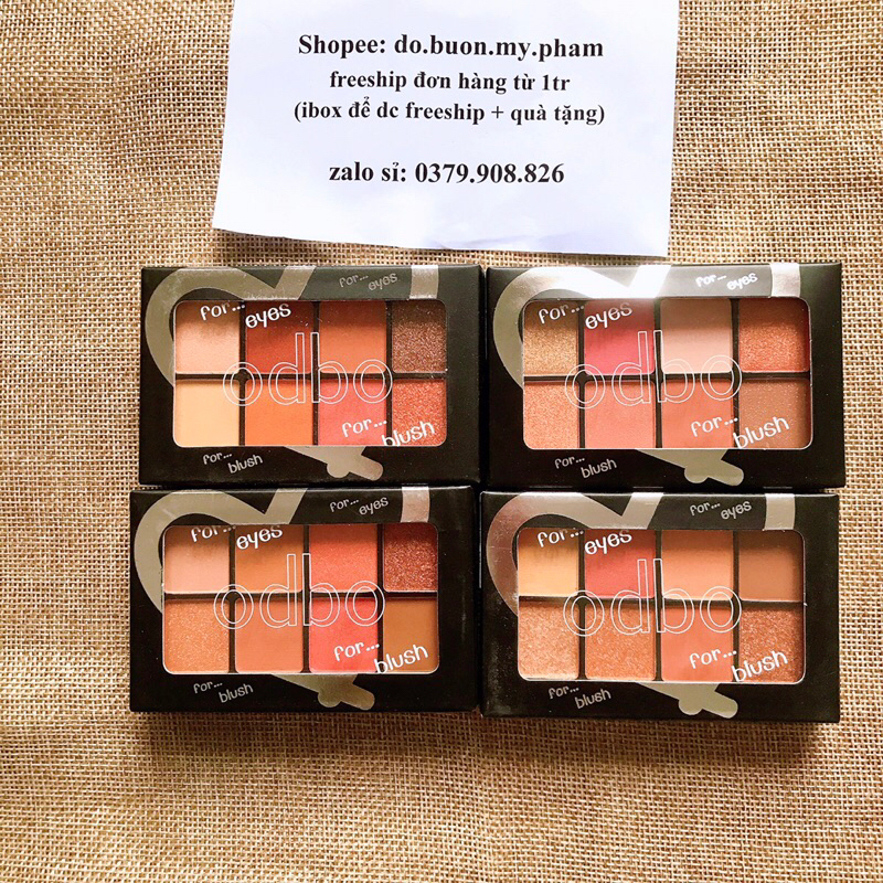 Set Phấn Mắt Má Hồng Odbo Eyeshadow And Blush