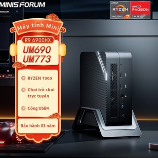 UM690|UM773 Máy tính Mini PC AMD Ryzen 9-6900HX hiệu suất cao MINISFORUM DDR5 4800 M. 22280PCle4.0 AMDRadeon™graphics