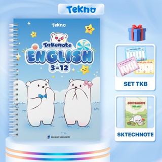  Sổ Tay Takenote Tiếng Anh 3-12 Nắm Vững Ngữ Pháp Từ Vựng Tặng Kèm Sổ Sketchnote Đột Phá và Set Thời Khoá Biểu 