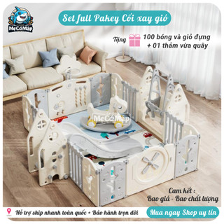 Quây cũi nhựa gấp gọn Full set quây cối xay gió cho bé dày dặn chắc chắn [HÀNG TẠI KHO]