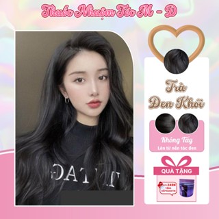  Thuốc Nhuộm Tóc Trà Đen Khói Nhuộm Tại Nhà   Tặng Oxi Dưỡng+Găng Tay+Hdsd  - Thuốc Nhuộm Tóc M-D 