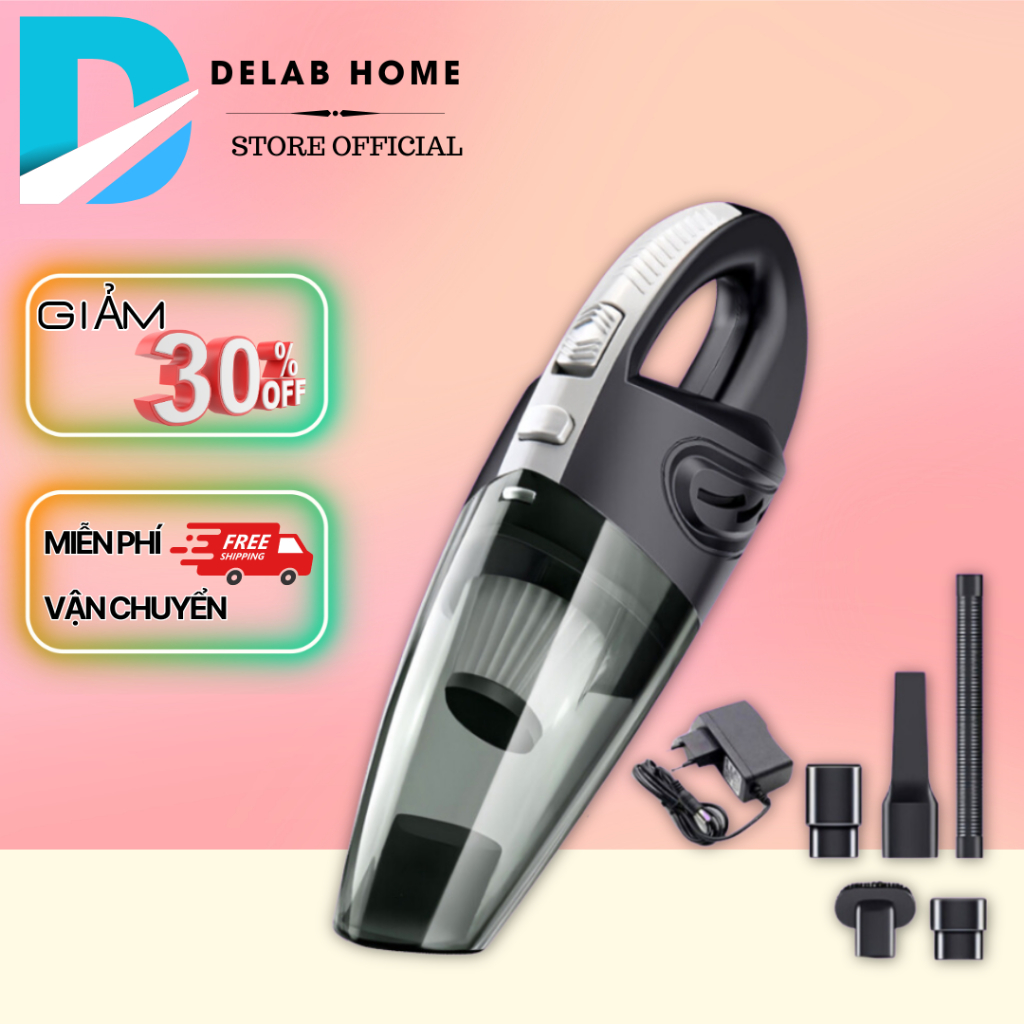 Máy Hút Bụi Cầm Tay Không Dây, Lực Hút 18000PA Hút Bụi Đa Năng Siêu Khỏe Công Suất Lớn. Máy hút bụi không dây đa năng