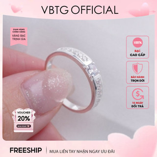 Nhẫn bạc vbtg unisex phong cách hiện đại - nhẫn bạc ta cao cấp vbtg8237