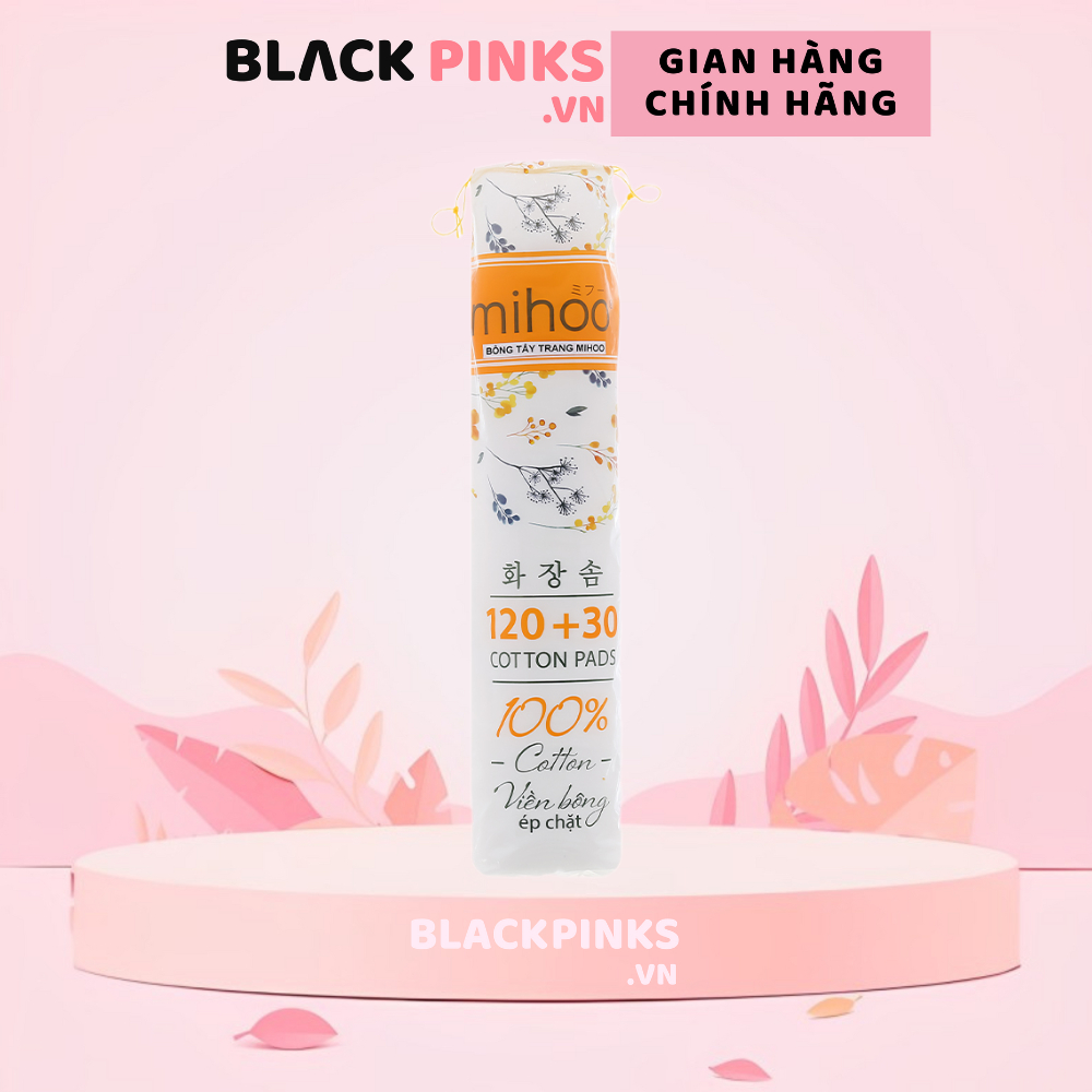 Bông tẩy trang Mihoo bông tròn túi 150 miếng