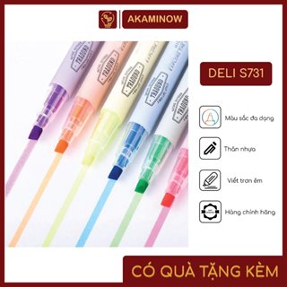  Bút nhớ dòng dạ quang Deli S731 Nhiều Màu Sắc Tùy Chọn 