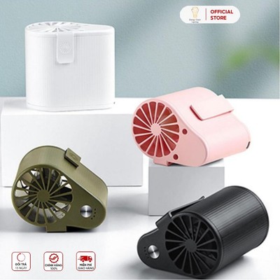 Quạt Tích Điện Mini Energy Green Lighting QMN-F16,FS-F49 - Đeo Hông Cài Vào Thắt Lưng Tiện Lợi