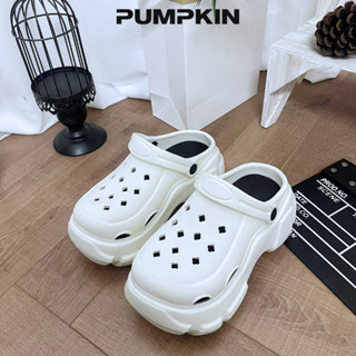Dép crocs đế cao PUMPKIN classic sandal crush Clog dành cho nữ 7cm phong cách Local Brand