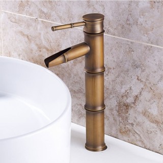 Vòi Lavabo, vòi nước chậu rửa mặt thân trúc chất liệu đồng phong cách cổ điển