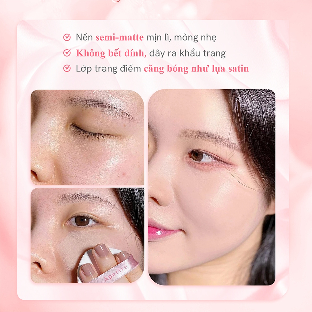 Cushion Chống Nắng Che Phủ Hoàn Hảo Aperire Day Dream Cover Cushion SPF50+/PA++++