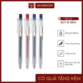 Bút gel bấm Muji ngòi 0,5 mm chính hãng