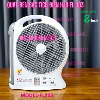 Quạt sạc tích điện ac&dc 8 inch honjianda fl103 - có đèn led bên hông