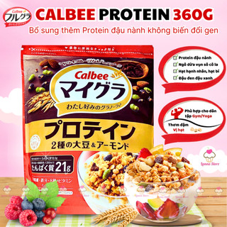 【MỚI T12/2024】Ngũ cốc Calbee ăn kiêng giảm cân Nhật Bản mix hoa quả trái cây sữa chua dùng ăn sáng - Đỏ Protein 360G