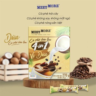 Hộp cà phê hòa tan vị dừa Meet More - Meet More Coffee