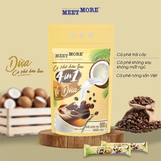Bịch cà phê hòa tan vị dừa Meet More - Meet More Coffee