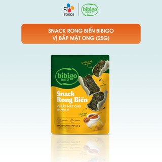 Snack Rong biển ăn liền Hàn Quốc Bibigo vị Bắp Mật ong 25g