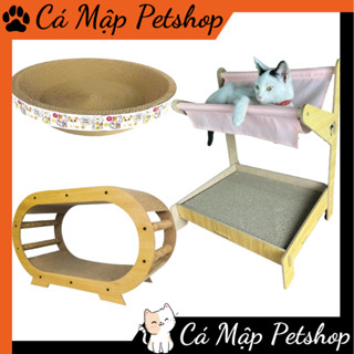 Bàn cào móng cho mèo, Ổ nằm carton kết hợp bàn cào móng cho mèo, Giường võng cho mèo, Ổ nằm cho mèo