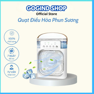 Quạt điều hòa hơi nước mini 600ml , quạt phun sương tạo ẩm làm mát để bàn