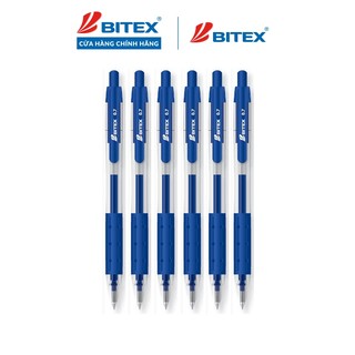 Combo 06 Bút gel Bitex mực xanh G03