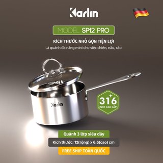 Chiếc quánh mini Karlin SP12 pro kèm nắp nấu bột cho bé