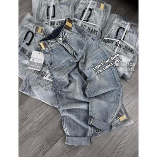 Quần baggy jean lưng phối chun, quần baggy jean nữ VIENS STORE