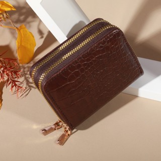 Ví nữ mini đựng thẻ 2 ngăn cầm tay khóa kéo học sinh phong cách Hàn Quốc 2025