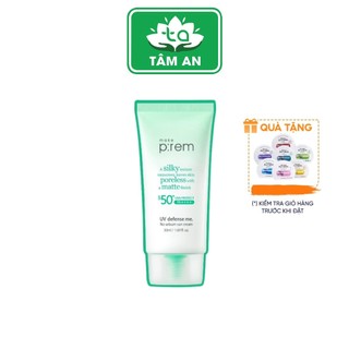 Kem chống nắng vật lý, hoá học kiềm dầu nâng tone,make p:rem uv defense me spf50+ pa+++ 50ml skinaz