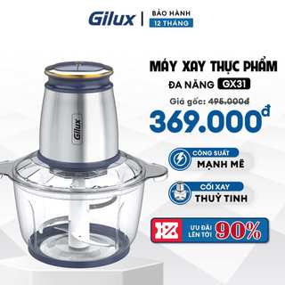 Máy xay thịt, máy xay đa năng Gilux GX31 công suất 300W -cối thủy tinh - lưỡi dao kép sắc bén - Bảo Hành 12 tháng