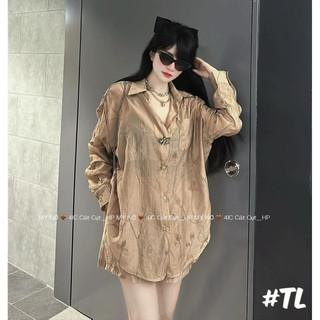 Set sơmi tơ thêu lá non siu cấp