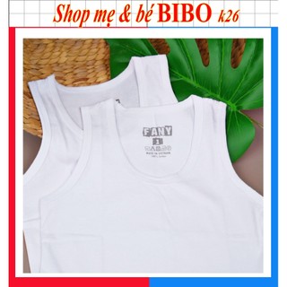 Áo Phông 3 Lỗ Cho Bé Màu Trắng  Vải Cotton 100% Mặc Nhà Mát, Vải Mềm Mại, Mịn Chất Đẹp Fany
