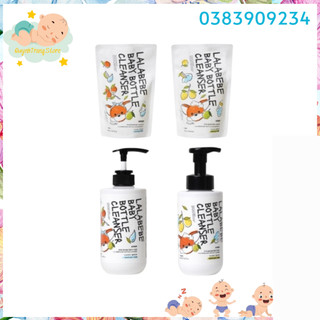 Nước rửa bình sữa thuần chay Lalabebe Kmom Hàn Quốc dạng gel và bọt chống dị ững và vi bụi K-mom K mom