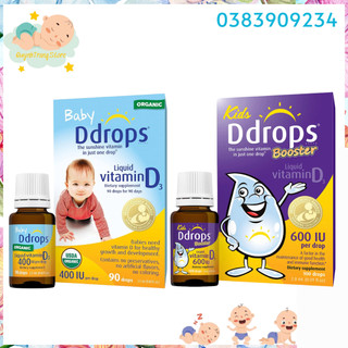 Baby Ddrops Vitamin D3 ddrop cho bé 90 giọt của Mỹ