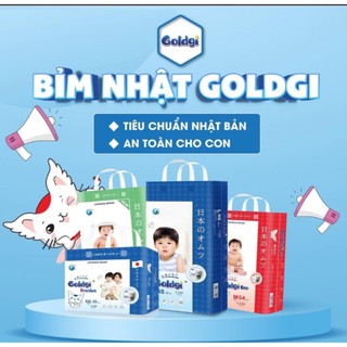 Bỉm dán/quần Goldgi+ / Goldgi X5 / ECO Nhật size Nb92/S84/M66/M60/L56/L48/XL46/XL44/XXL34