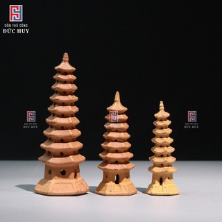 Mô hình gốm Tháp tròn mini phụ kiện trang trí tiểu cảnh hòn non bộ bể cá chậu cây bonsai