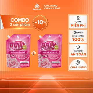Combo 2 Túi Nước Giặt Xả Cao Cấp Bali Gold Hương Nắng Xuân 3Kg