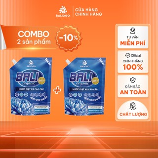 Combo 2 Túi Nước Giặt Xả Cao Cấp Bali Gold Hương Hoa Cỏ Gỗ 3Kg