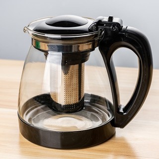 Bình pha trà thủy tinh 1300ml có lưới lọc trà inox tiện lợi, chất liệu chịu nhiệt tốt_Bình Lọc Trà Thủy Tinh Cao Cấp