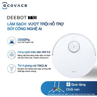 Robot hút bụi lau nhà Ecovacs Deebot T10_Công nghệ lau rung _Hàng chính hãng_Bản Quốc tế