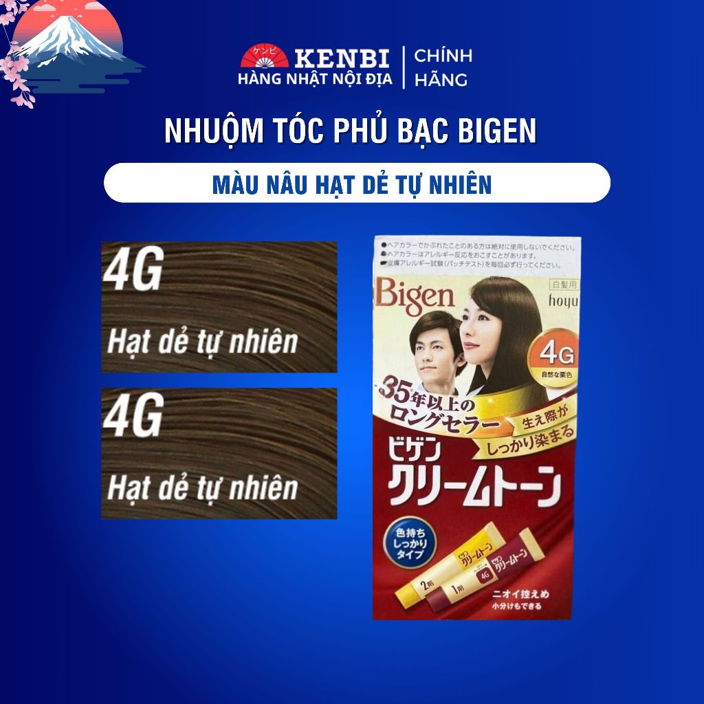 Thuốc nhuộm tóc phủ bạc BIGEN 4G- Kenbi Shop Japan