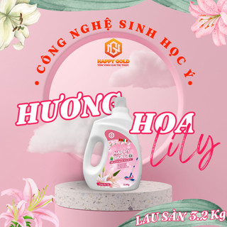 [3.2Kg]Nước lau sàn sinh học Happy Gold hương Hoa Lily