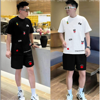 Áo Dsquared Icon Nam Nữ Họa Tiết Hình Cún Nhiều Hình Nhỏ Áo Thun DSQ Cún Chất Liệu Cotton 5D Cao Cấp MiMishop