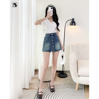 Áo thun nữ Twentyfive ngắn tay dáng ngắn, cổ tim, basic 5860