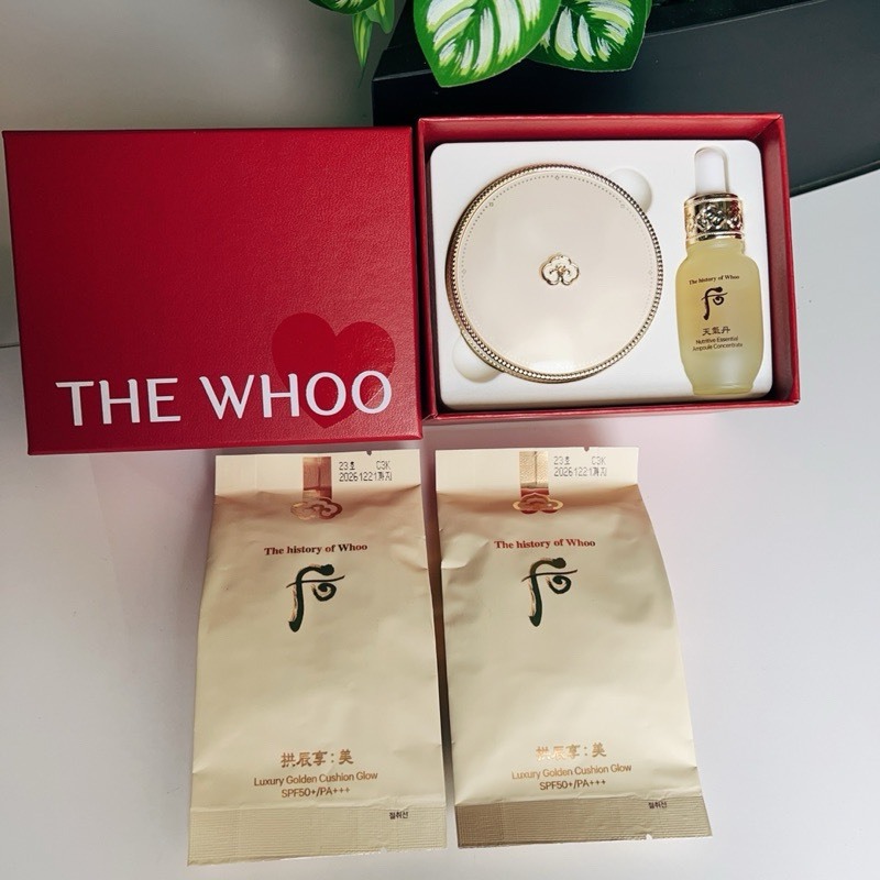 Phấn Cushion Whoo Hàn Quốc Trang Điểm Che Phủ Khuyết Điểm Ngừa Lão Hóa, Chống Nắng Whoo Luxury SPF50+/PA+++