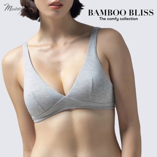 Áo Lót Nữ Mustoto Bralette Bamboo Trơn Không Gọng Mút Mỏng Tháo Rời Thoải Mái (MA3201)