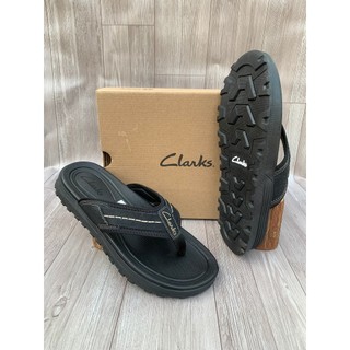Dép xỏ ngón da Sít nam Clarks -Quai may thủ công  - Đế cao su chống trơn, mặt EVA khối êm - Hàng có sẵn (VD02)