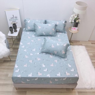 Bộ ga giường Lụa Tencel 60S  hoa tiết con cừu cao cấp ra trải giường nhiều kích thước nệm m4 m6 m8