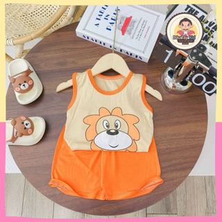 Đồ bộ ba lỗ hình dễ thương cho bé trai bé gái Dâu Tây Kid, đồ bộ cho bé dưới 2 tuổi, DAUTAY45
