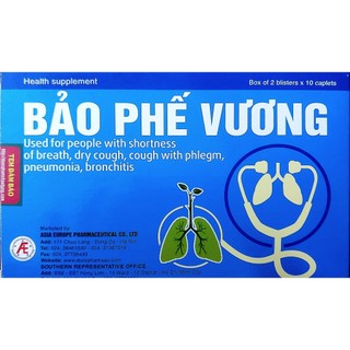 BẢO PHẾ VƯƠNG dùng cho người khó thở, ho khan, ho đờm, viêm phổi, viêm phế quản.