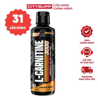 Nutrex l-carnitine 3000 dạng lỏng 465ml cải thiện vóc dáng, đốt mỡ thừa ttăng năng lượng | nhập khẩu mỹ
