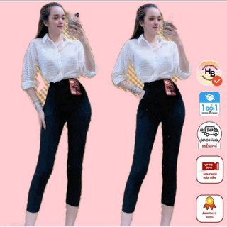 Quần Legging nữ 9 tấc 7766 cạp cao cotton co giãn thần thánh có túi habichuyensi90